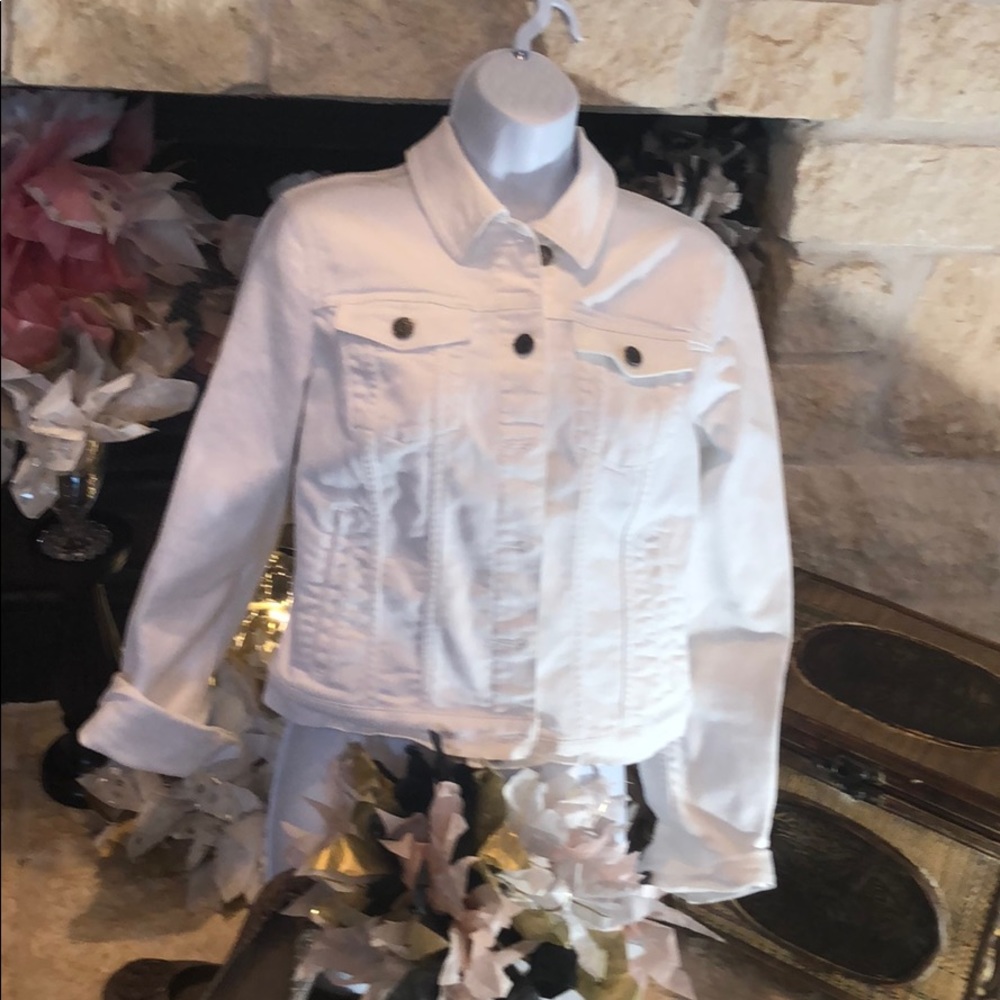 Banana republic white Jean jacket